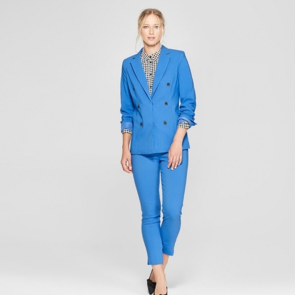 Who What Wear Caribbean Blue double Breasted Blazer